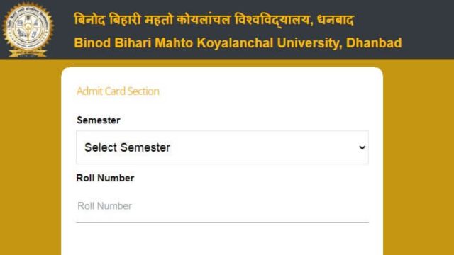 BBMKU Admit Card