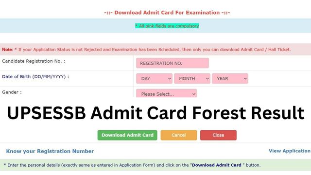 UPSESSB Admit Card