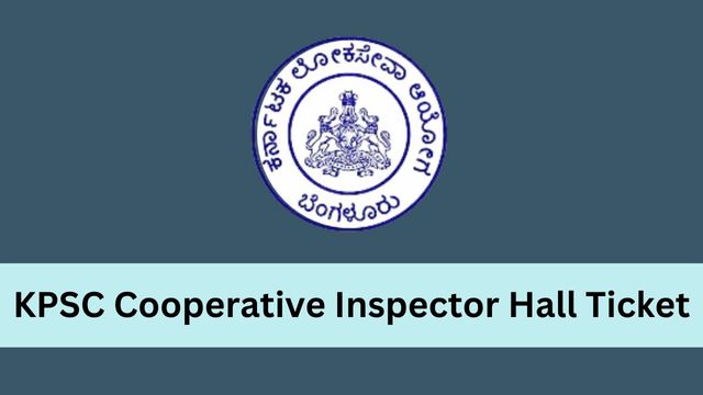 KPSC Cooperative Inspector Hall Ticket