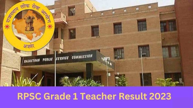 RPSC Grade 1 Teacher Result