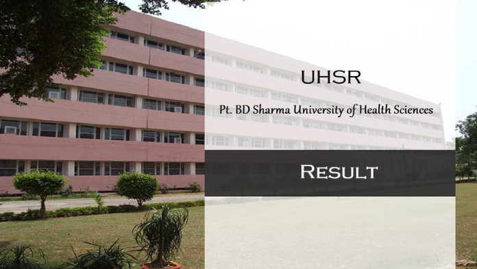 UHSR Exam Result 2023
