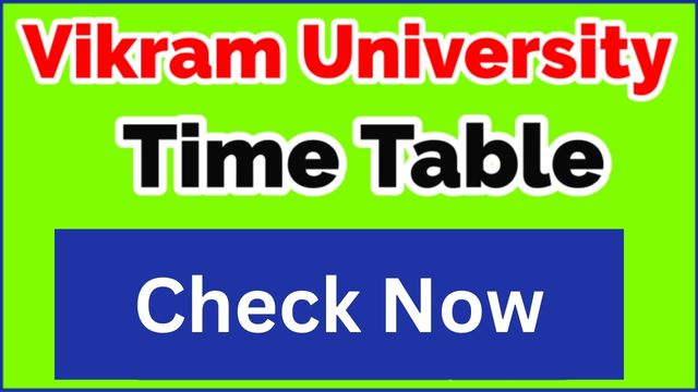 Vikram University Time Table